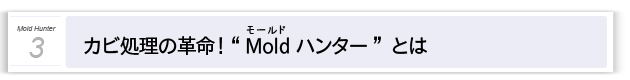 3.カビ処理革命　“Moldハンター” とは