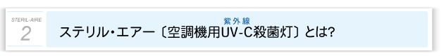 ２．ステリル・エアー〔空調機用UV-C（紫外線）殺菌灯〕とは？