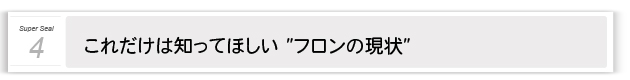 ４．これだけは知ってほしいフロンの現状