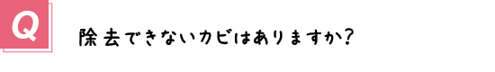 〔質問〕除去できないカビはありますか？